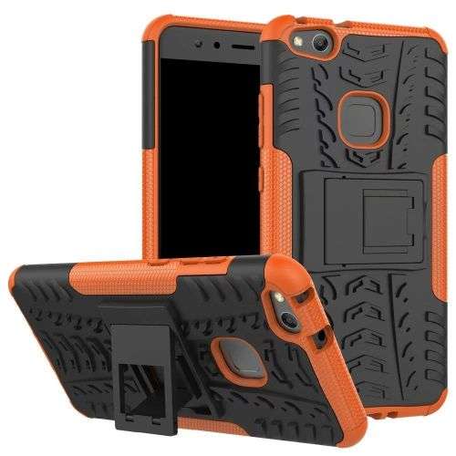 HUAWEI P10 LITE Hybrid Armor Shockproof Hard Rubber Case Cover - ORANGE