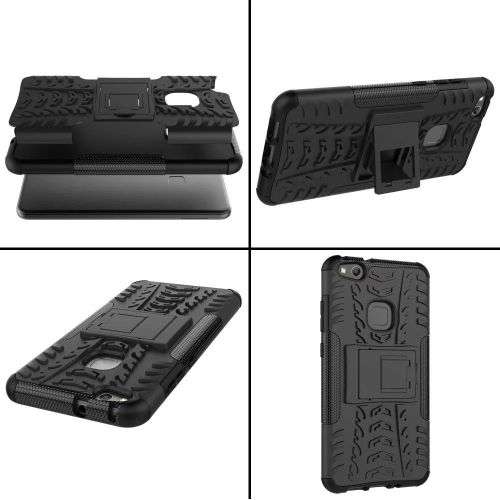 HUAWEI P10 LITE Hybrid Armor Shockproof Hard Rubber Case Cover - ORANGE