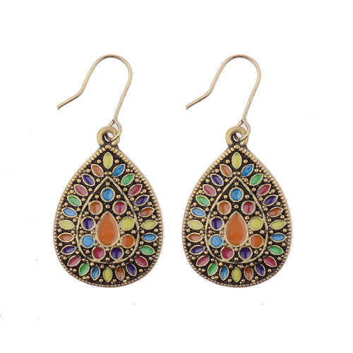 Bohemian Colorful Resin Bead Women Earring