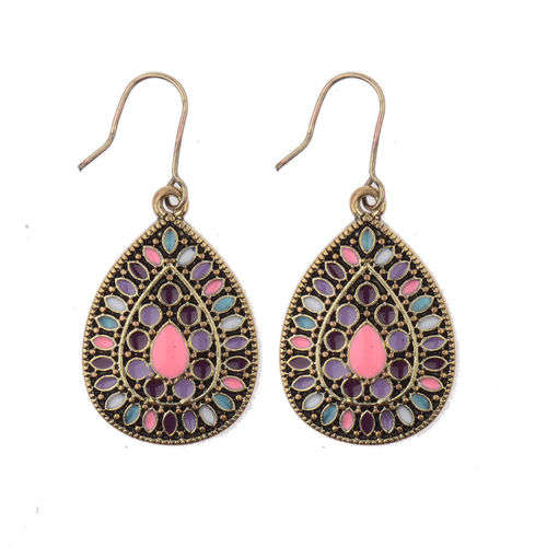 Bohemian Colorful Resin Bead Women Earring