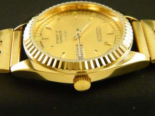 CITIZEN AUTOMATIC JAPAN MEN'S GOLD PLATED WATCH