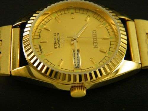 CITIZEN AUTOMATIC JAPAN MEN'S GOLD PLATED WATCH