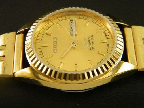 CITIZEN AUTOMATIC JAPAN MEN'S GOLD PLATED WATCH