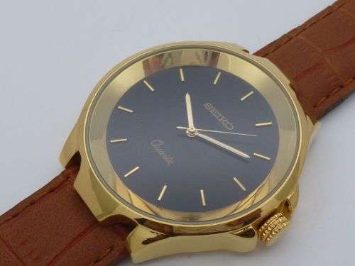 SEIKO QUARTZ JAPAN WRIST WATCH GENTS MEN GOLD PLATED QUARTZ