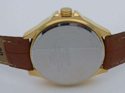 SEIKO QUARTZ JAPAN WRIST WATCH GENTS MEN GOLD PLATED QUARTZ