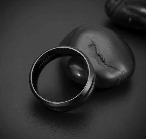 8MM  316L Stainless Steel Titanium Band Ring Sz 7