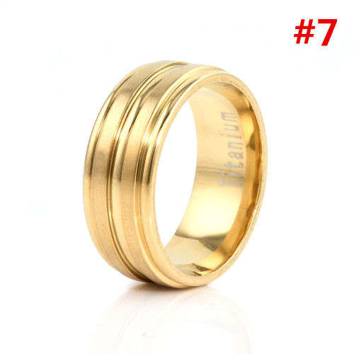 8MM  316L Stainless Steel Titanium Band Ring Sz 11