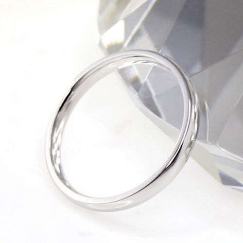 4mm Stainless Steel Polished Wedding Engagement Ring Silver Size 13