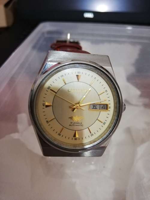 VINTAGE CITIZEN AUTOMATIC 8200A JAPAN MEN'S DAY/DATE WATCH