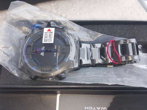 GENUINE Shark Digital LED Date Big Face Silver Black Quartz Sport Wrist Watch Ref62