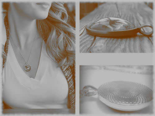 Dear Daughter,Love ,Mom Photo Tibet Silver Cabochon Glass Pendant Chain Necklace