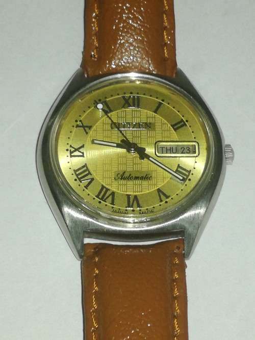 VINTAGE CITIZEN AUTOMATIC JAPAN MEN'S DAY/DATE WATCH