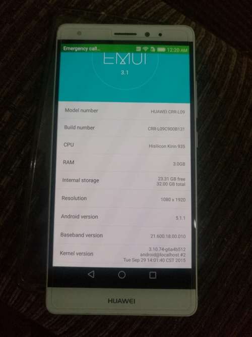 Huawei Mate S 32GB Storage and 3GB RAM SILVER COLOUR
