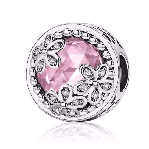 European 925 Silver CZ Charm Beads Pendant For sterling Bracelet Necklace