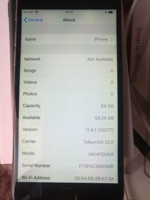 iPhone 6 64GB black for sale, open to all networks