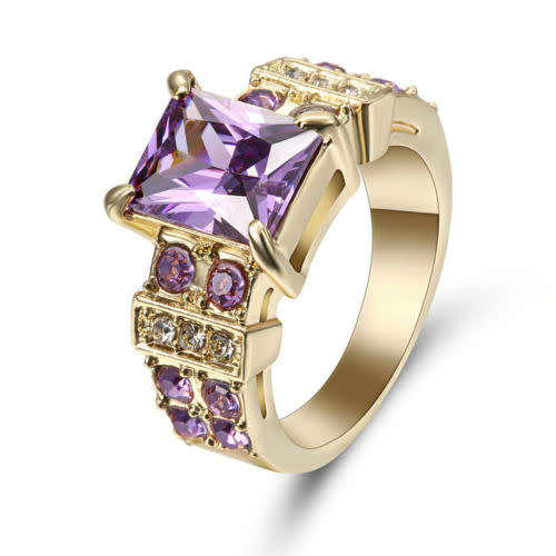 10KT Yellow Gold Filled Engagement Size 8