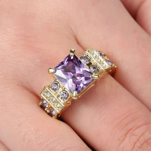 10KT Yellow Gold Filled Engagement Size 8