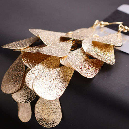 Fashion Long Tassel Metal Ear Stud Dangle Hook Earrings