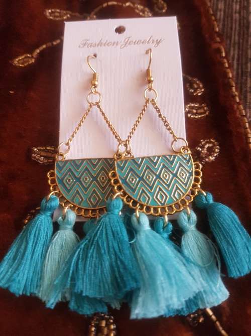 Fashion Bohemian Feather Tassel Dangle Earrings