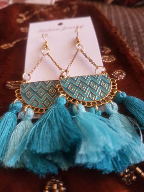 Fashion Bohemian Feather Tassel Dangle Earrings
