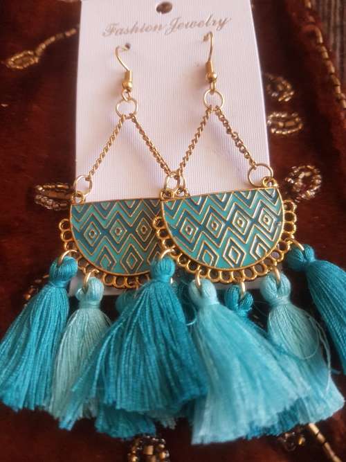 Fashion Bohemian Feather Tassel Dangle Earrings