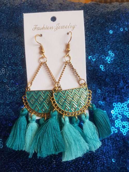 Fashion Bohemian Feather Tassel Dangle Earrings