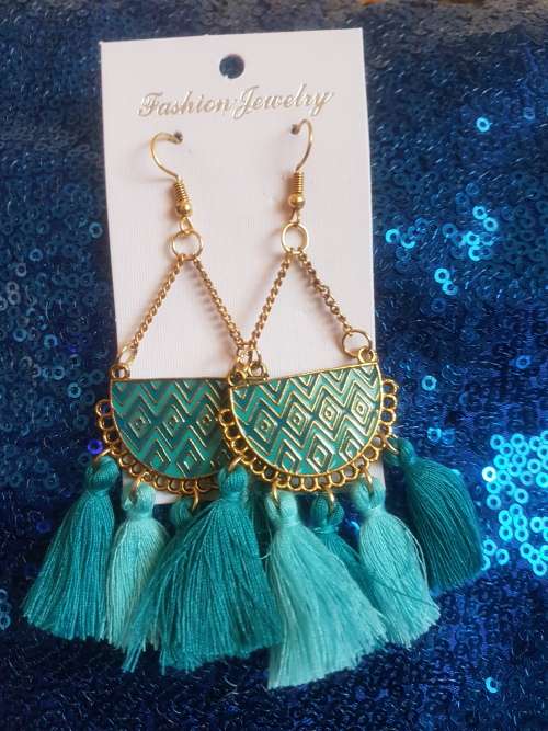 Fashion Bohemian Feather Tassel Dangle Earrings