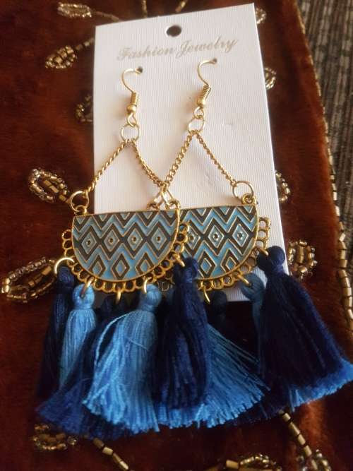 Fashion Bohemian Feather Tassel Dangle Earrings
