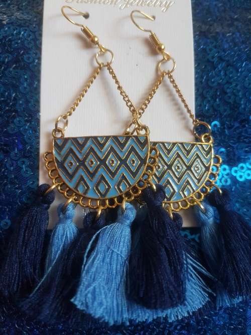 Fashion Bohemian Feather Tassel Dangle Earrings