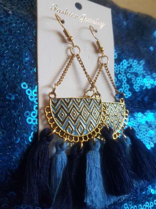 Fashion Bohemian Feather Tassel Dangle Earrings