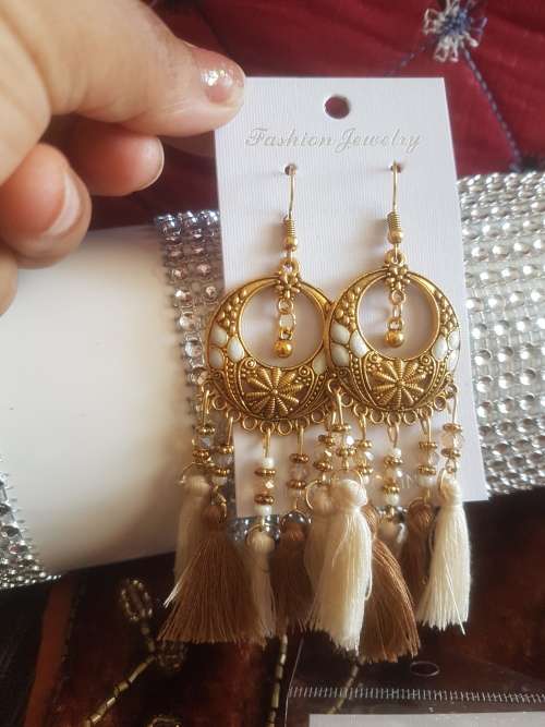 Fashion Bohemian Feather Tassel Dangle Earrings