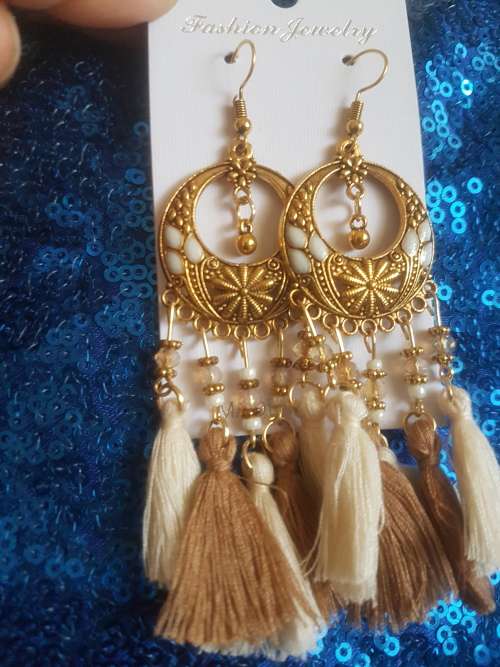 Fashion Bohemian Feather Tassel Dangle Earrings