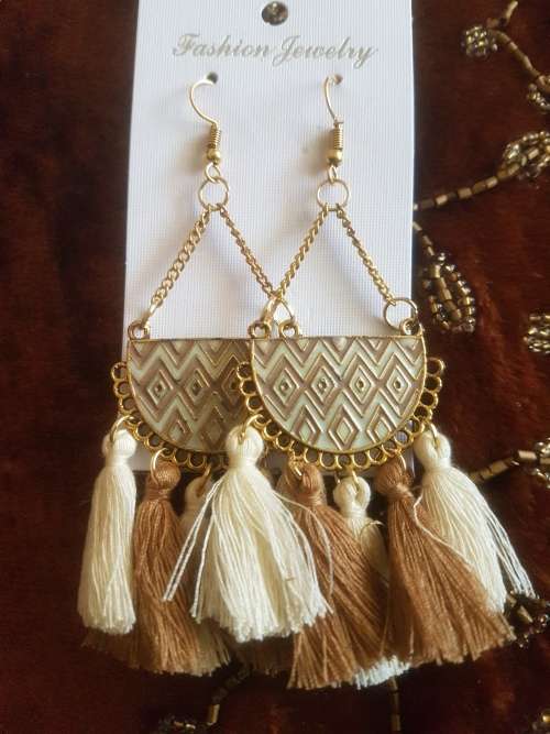 Fashion Bohemian Feather Tassel Dangle Earrings