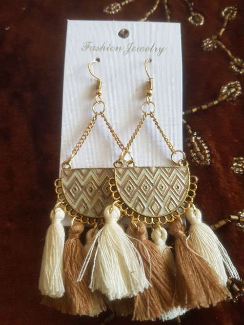 Fashion Bohemian Feather Tassel Dangle Earrings