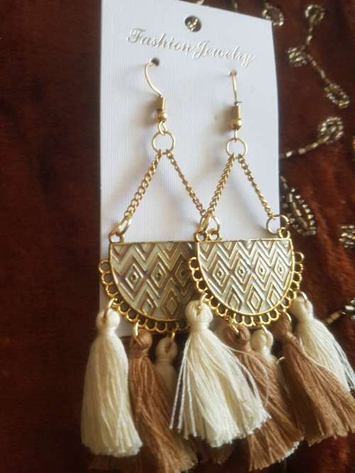 Fashion Bohemian Feather Tassel Dangle Earrings