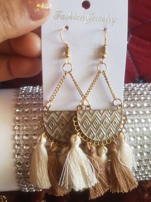 Fashion Bohemian Feather Tassel Dangle Earrings
