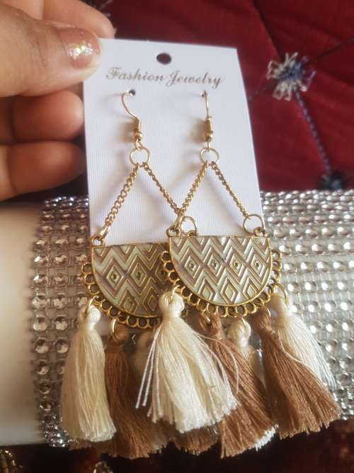 Fashion Bohemian Feather Tassel Dangle Earrings
