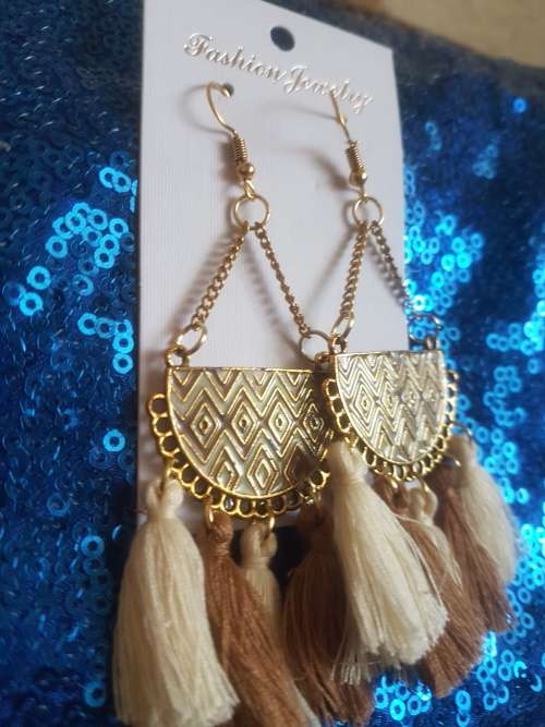 Fashion Bohemian Feather Tassel Dangle Earrings
