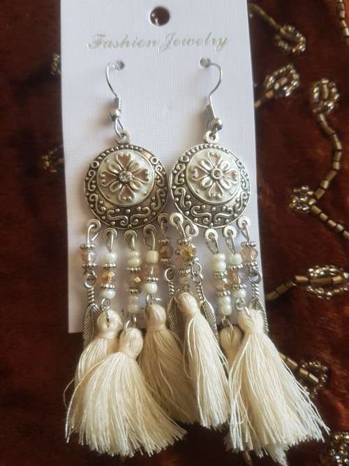 Fashion Bohemian Feather Tassel Dangle Earrings