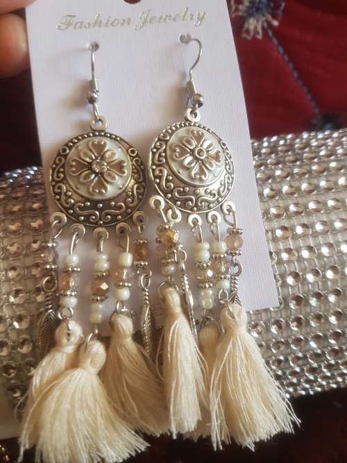 Fashion Bohemian Feather Tassel Dangle Earrings