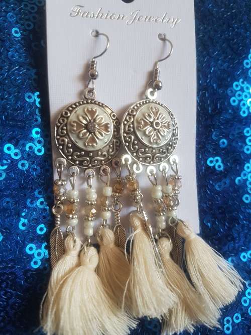Fashion Bohemian Feather Tassel Dangle Earrings