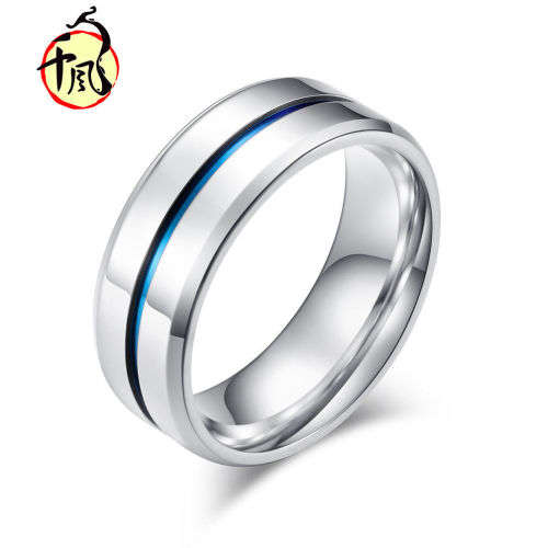 Stainless Steel Titanium Band Ring Wedding Engagement Size 8