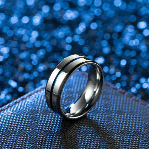 Stainless Steel Titanium Band Ring Wedding Engagement Size 8