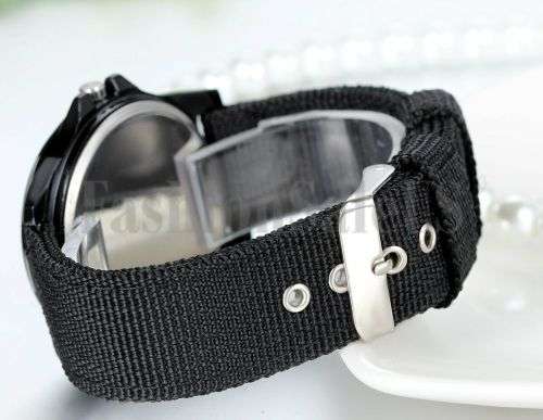 Men's Military Quartz Analog Wristwatches Fabric Sport Watch - Blue