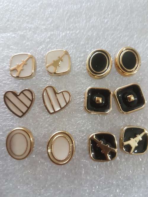 10 Pairs/set Vintage Gold Big Round Circle Hoop Dangle Earrings