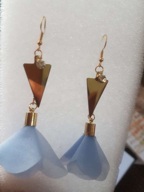 Fashion Bohemian Long Dangle Earrings - Blue