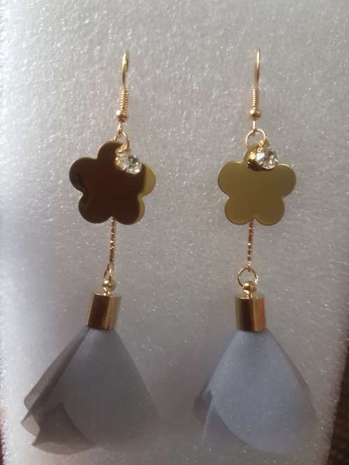 Fashion Bohemian Long Dangle Earrings - Gray