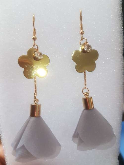 Fashion Bohemian Long Dangle Earrings - Gray