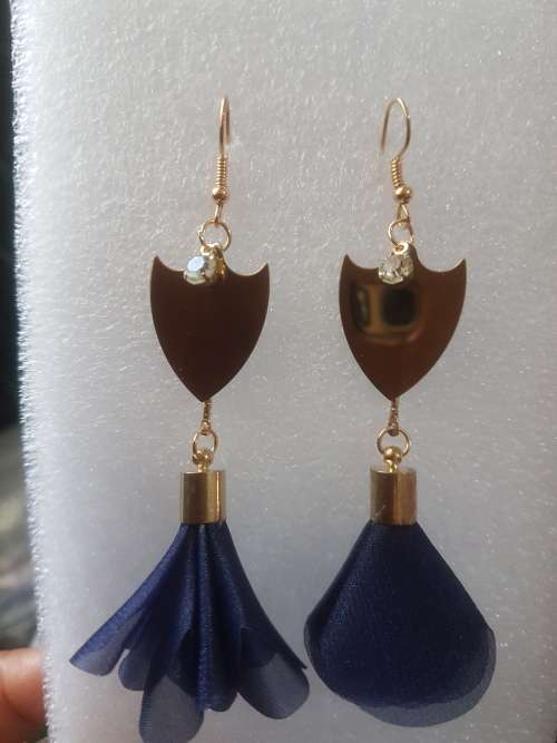 Fashion Bohemian Long Dangle Earrings - Dark Blue