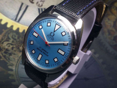 Vintage TITUS Swiss Made Mechanical Handwinding Movement Mens  Watch